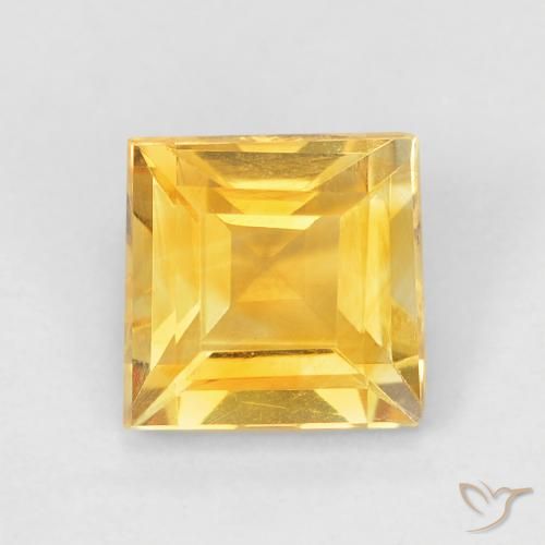 1.05ct Naturel Or moyen Citrine, Carré, VVS