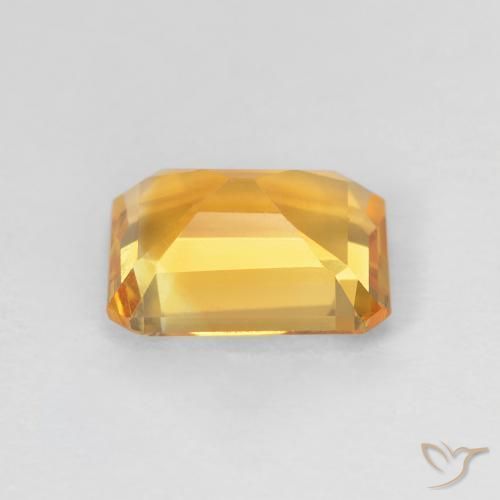 Citrine Medium Light-Golden naturelle Octogone / coupe Émeraude, 1.36 ct, VVS