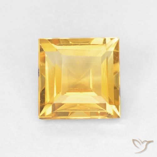 0.93ct Naturel Orange Doré Citrine, Carré, VVS-VS