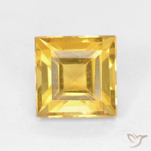 1.08ct Naturel Doré Citrine, Carré, VVS-VS