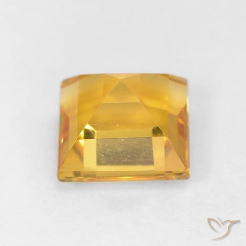 Citrine Doré naturelle Carré, 1.08 ct, VVS-VS