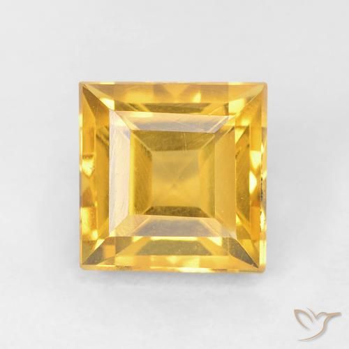 1.09ct Naturel Doré Citrine, Carré, VVS-VS