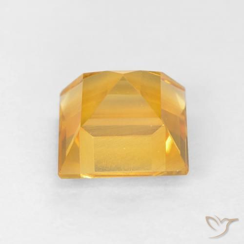 Citrine Doré naturelle Carré, 1.09 ct, VVS-VS
