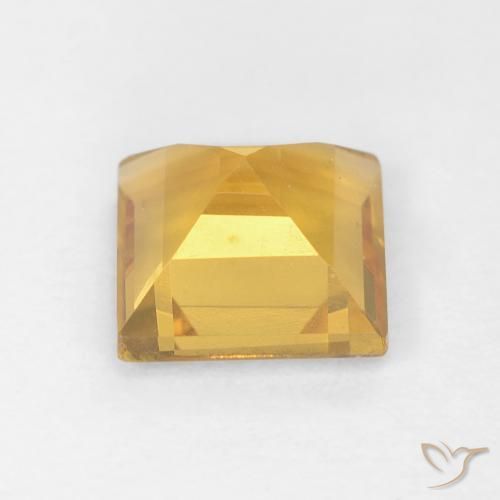 Citrine Doré naturelle Carré, 0.98 ct, VVS-VS