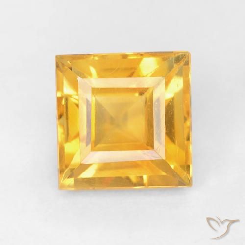 Citrine Orange Doré naturelle Carré, 1.17 ct, VVS-VS