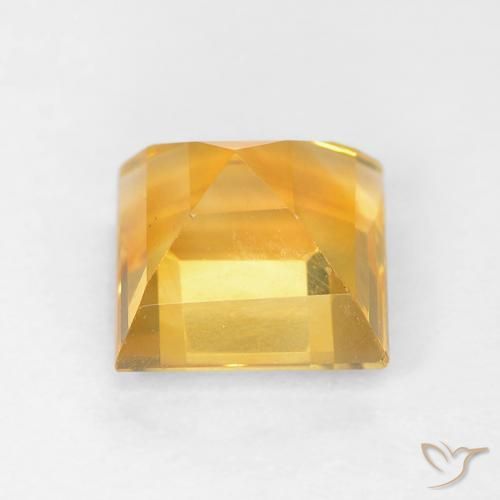 Citrine Orange Doré naturelle Carré, 1.17 ct, VVS-VS