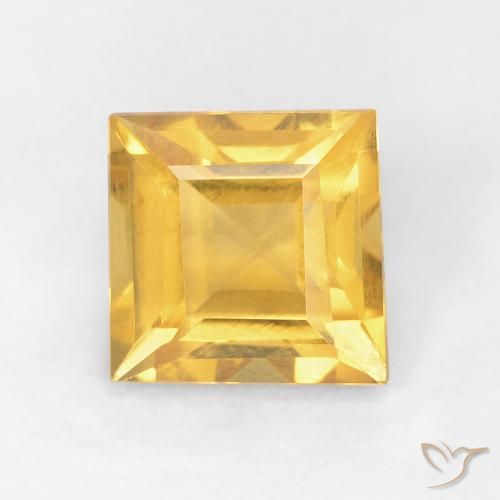1.06ct Naturel Orange Doré Citrine, Carré, VVS-VS