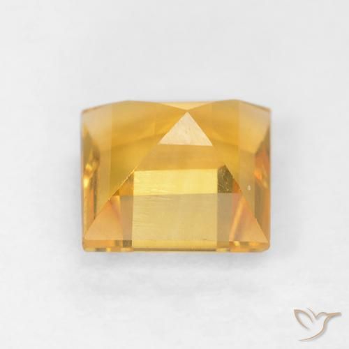 Citrine Orange Doré naturelle Carré, 1.06 ct, VVS-VS
