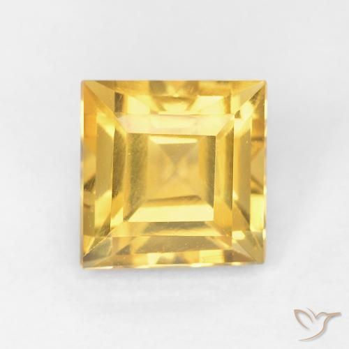 1.06ct Naturel Doré Citrine, Carré, VVS-VS