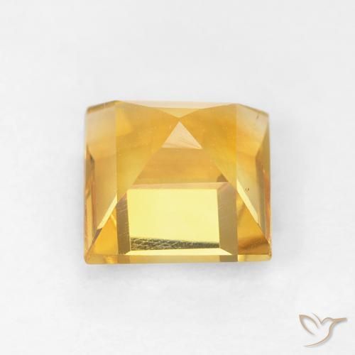 Citrine Doré naturelle Carré, 1.06 ct, VVS-VS