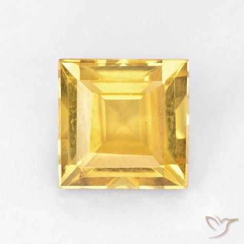 Citrine Doré naturelle Carré, 1.05 ct, VVS-VS