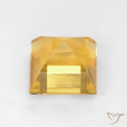 Citrine Doré naturelle Carré, 1.16 ct, VVS-VS