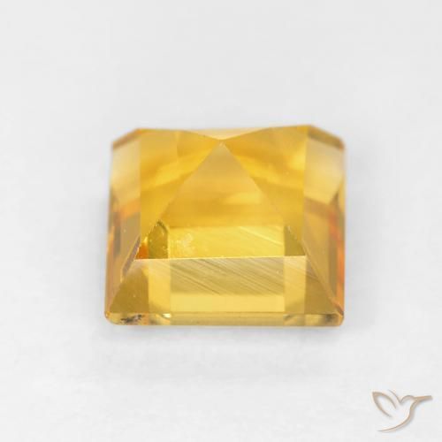 Citrine Doré moyen naturelle Carré, 1.10 ct, VVS-VS
