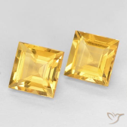 Shop natural 2.15ct Or moyen Citrine gems, Carré, from Brésil at GemSelect. In stock, global shipping!