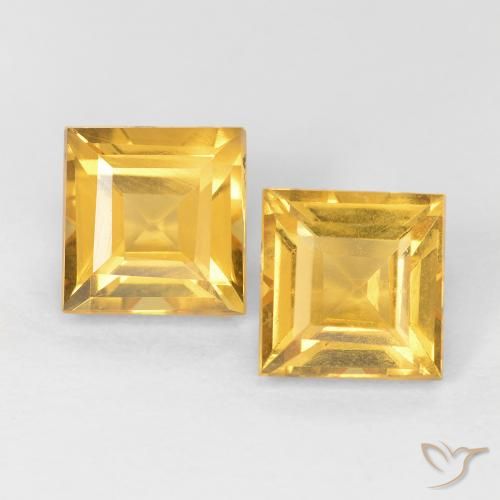 2.20ctw Naturel Doré vif Citrine, Carré, VS