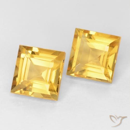 Shop natural 2.20ct Doré vif Citrine gems, Carré, from Brésil at GemSelect. In stock, global shipping!