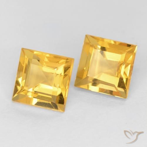 Shop natural 2.20ct Doré vif Citrine gems, Carré, from Brésil at GemSelect. In stock, global shipping!
