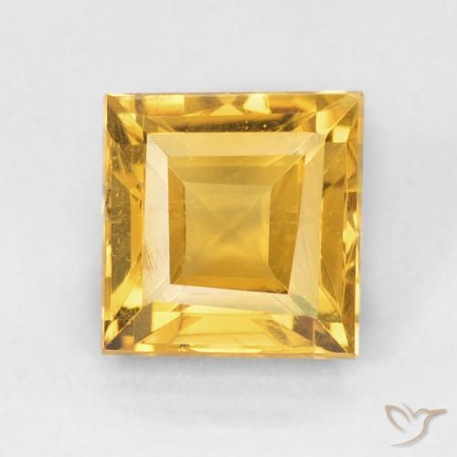 Citrine Doré moyen naturelle Carré, 1.06 ct, VS