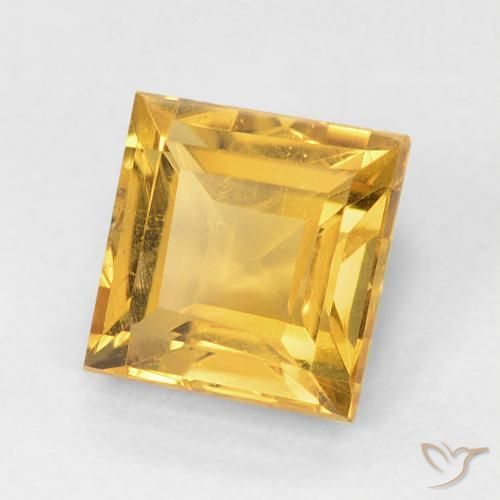 Citrine Doré moyen naturelle Carré, 1.06 ct, VS