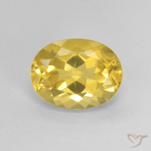 Citrine Orange Doré naturelle ovale, 1.93 ct, VVS-VS