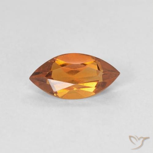 Citrine Orange moyen naturelle Marquise, 0.53 ct, VVS-VS