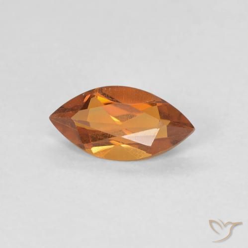 Citrine Orange moyen naturelle Marquise, 0.53 ct, VVS-VS