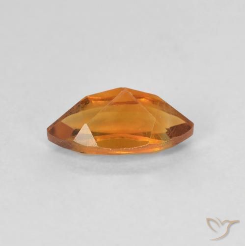 Citrine Orange foncé naturelle Marquise, 0.66 ct, VVS-VS