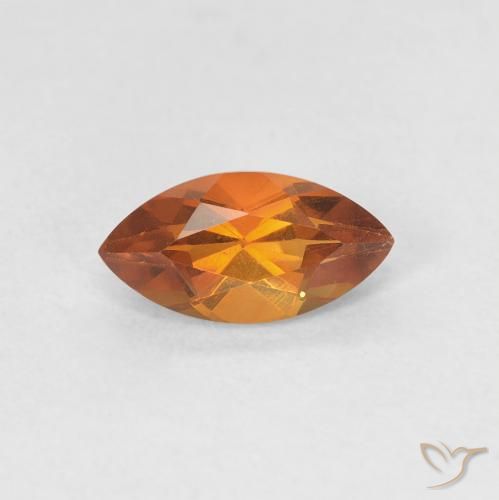 Citrine Orange foncé naturelle Marquise, 0.56 ct, VVS-VS