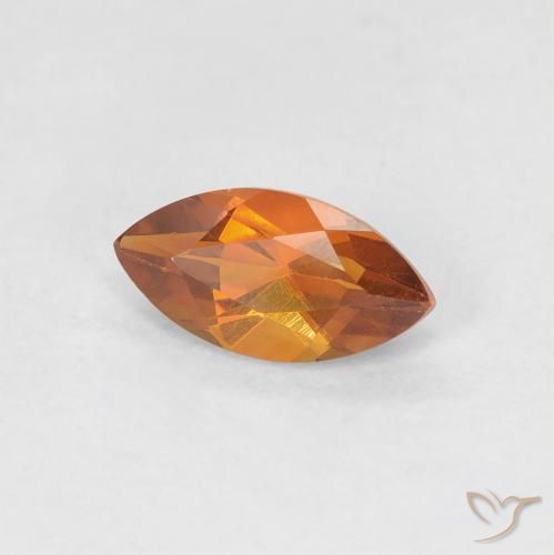 Citrine Orange foncé naturelle Marquise, 0.56 ct, VVS-VS