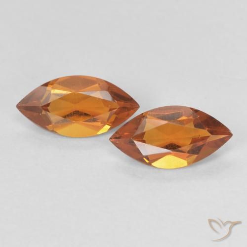 1.02ctw Naturel Orange moyen Citrine, Marquise, VVS