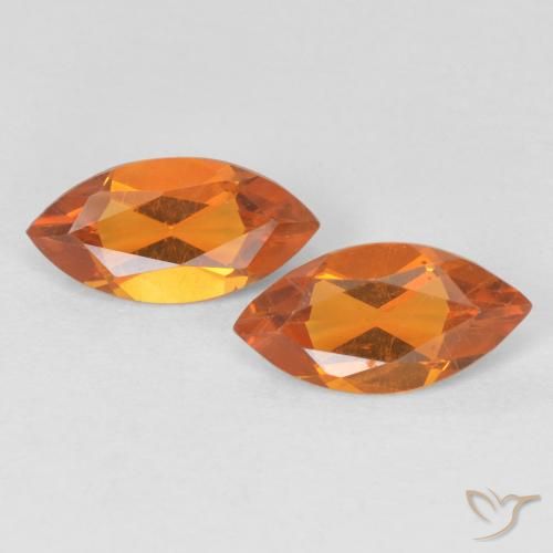 0.87ctw Naturel Orange jaunâtre Citrine, Marquise, VVS-VS