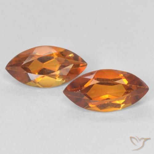 1.05ctw Naturel Orange foncé Citrine, Marquise, VS