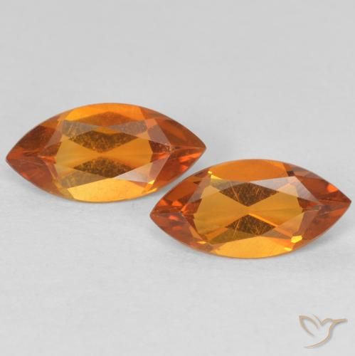 0.86ctw Naturel Orange jaunâtre Citrine, Marquise, VS