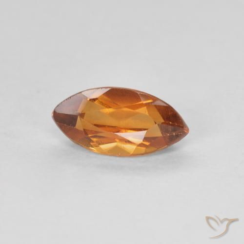 Citrine Or orange foncé naturelle Marquise, 0.58 ct, VVS-VS