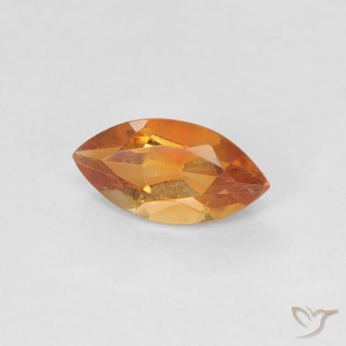 Citrine Orange foncé naturelle Marquise, 0.59 ct, VS