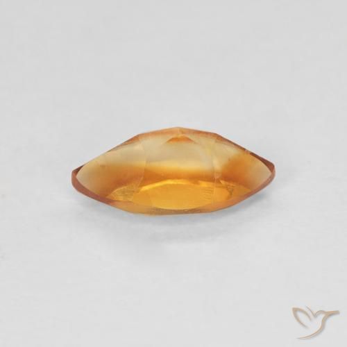 Citrine Orange foncé naturelle Marquise, 0.59 ct, VS