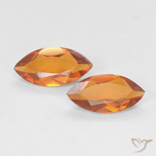 0.97ctw Naturel Orange moyen Citrine, Marquise, VVS-VS
