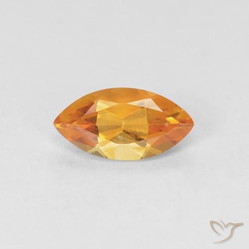 0.51ct Naturel Abricot orange Citrine, Marquise, VVS