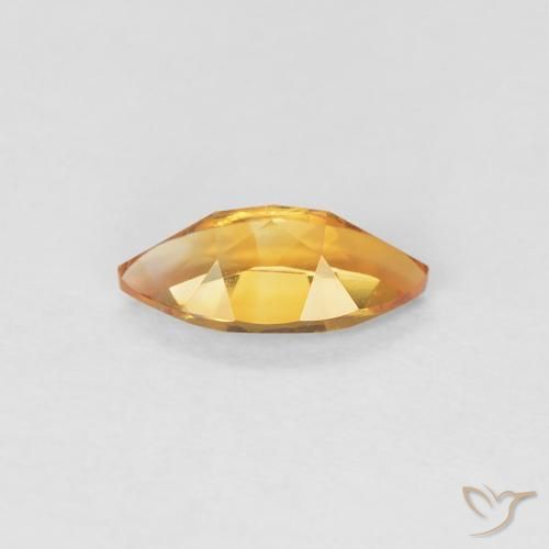 Citrine Abricot orange naturelle Marquise, 0.51 ct, VVS