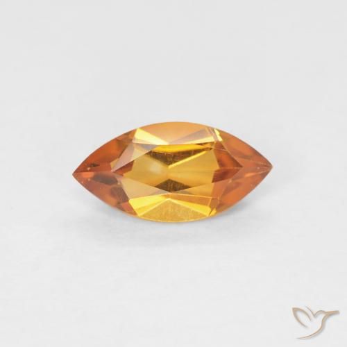 0.51ct Naturel Orange moyen Citrine, Marquise, VVS