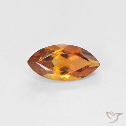 0.57ct Naturel Orange brun Citrine, Marquise, VVS