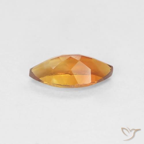 Citrine Orange brun naturelle Marquise, 0.57 ct, VVS