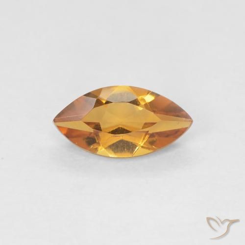 0.57ct Naturel Orange brun Citrine, Marquise, VVS