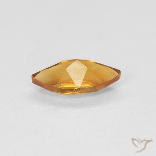 Citrine Orange brun naturelle Marquise, 0.57 ct, VVS