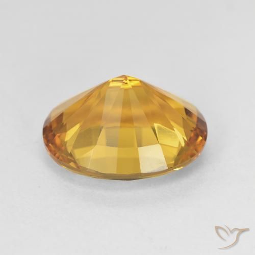 Citrine Orange Doré naturelle ovale, 4.80 ct, VVS