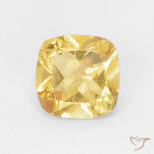0.53ct Naturel Doré léger Citrine, Coussin, VS