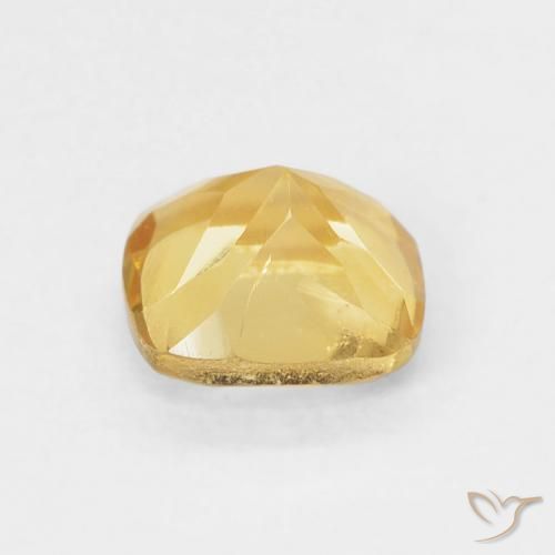 Citrine Doré léger naturelle Coussin, 0.53 ct, VS