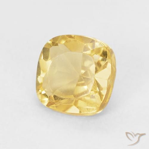 Citrine Jaune clair naturelle Coussin, 0.58 ct, VVS-VS