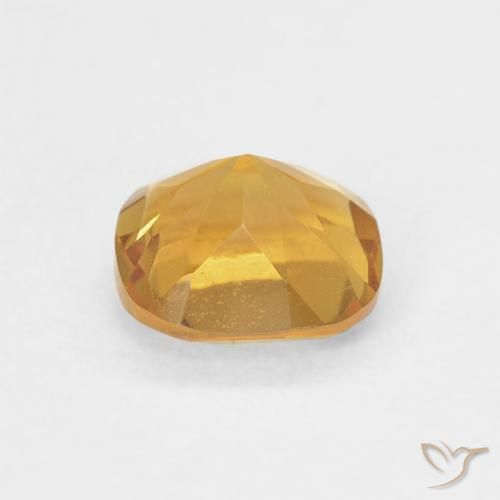 Citrine Medium Light-Golden naturelle Coussin, 0.49 ct, VVS-VS
