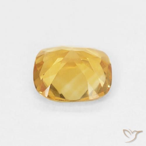 Citrine Or moyen naturelle Coussin, 0.41 ct, VVS-VS
